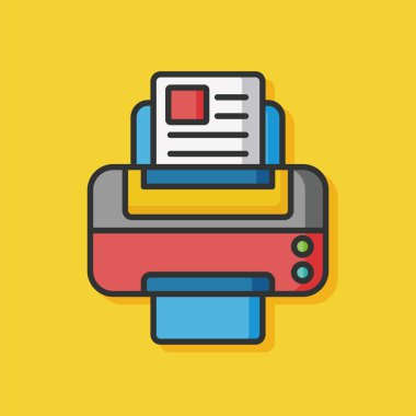 Yazıcı makine vektör simgesi