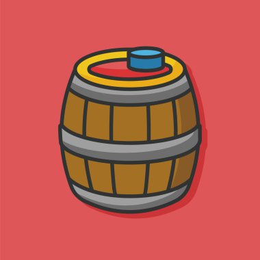 şarap varil vektör simgesi