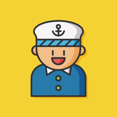 korsan Kaptan vektör simgesi