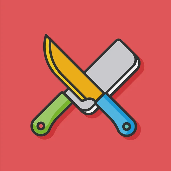 Köksartiklar kniv vektor icon — Stock vektor