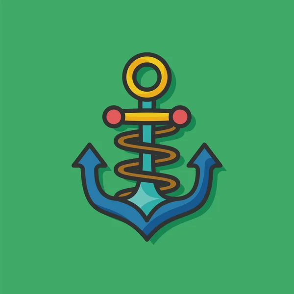 Pirate Anchor vector icon — Stock Vector