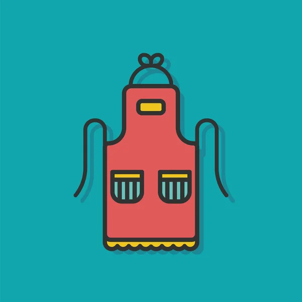 pişirme önlük vektör simgesi