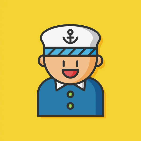 Pirate captain vector icon — Stock Vector