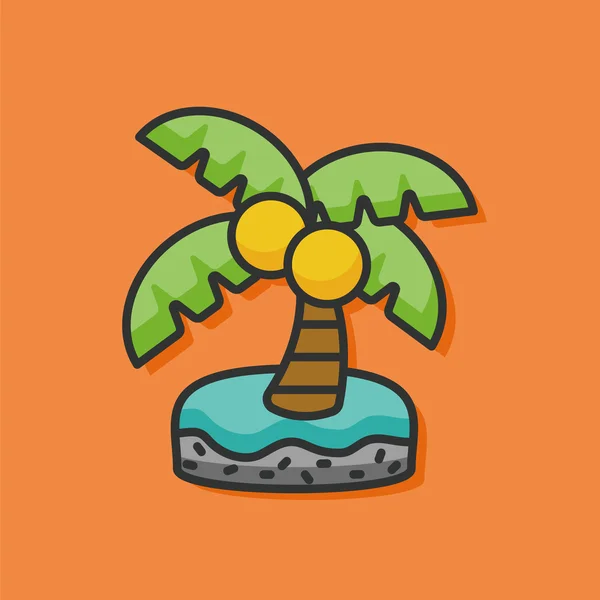 Resort ön vektor icon — Stock vektor