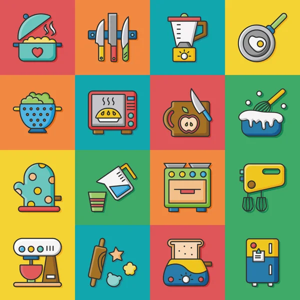 20160425 cozinha iconset —  Vetores de Stock