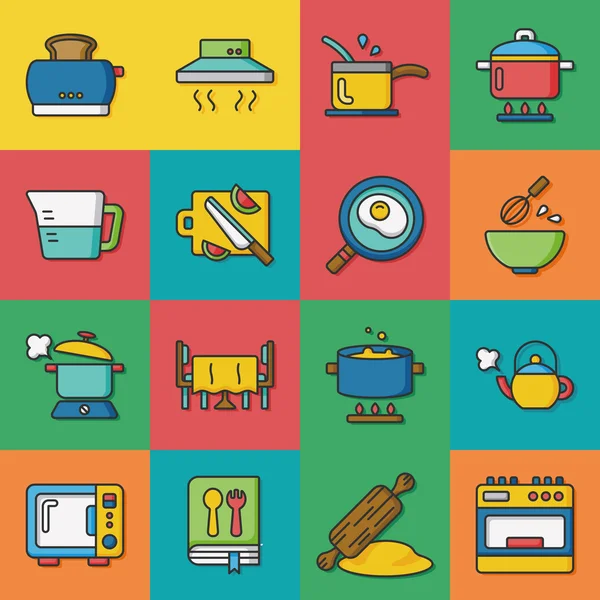 20160425 cozinha iconset —  Vetores de Stock