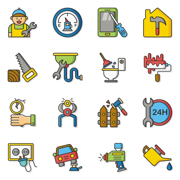 20160428 iconset vektor — Stock vektor