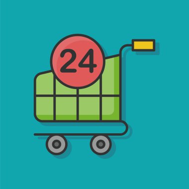 alışveriş sepeti renkli simge