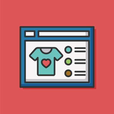 Online alışveriş renkli simge