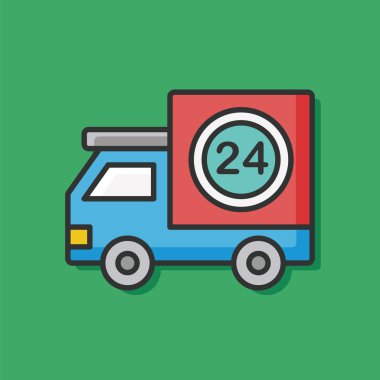 Kargo kamyonu renkli simge