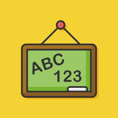 Kara tahta renk satırı simgesi