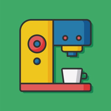 kahve makinesi renk satırı simgesi