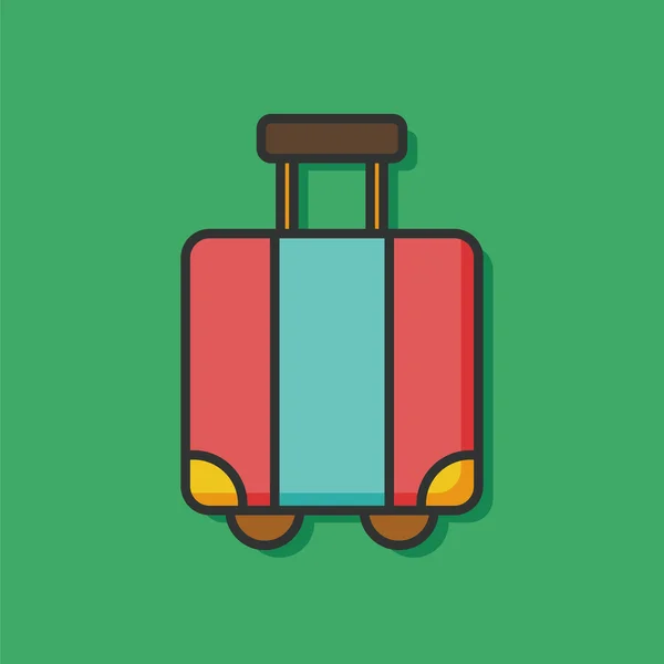 Suitcase trolley color line icon — Stock Vector