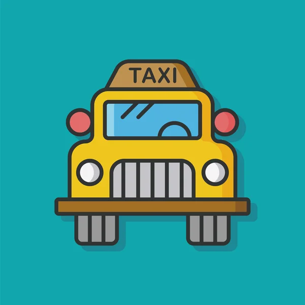 Taxi color línea icono — Archivo Imágenes Vectoriales