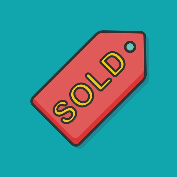 Sale price tag color line icon — Stock Vector