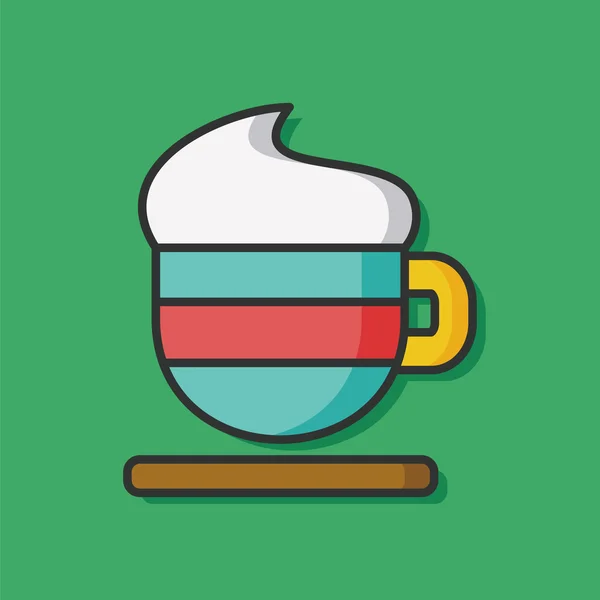 Warme koffie kleur lijn pictogram — Stockvector