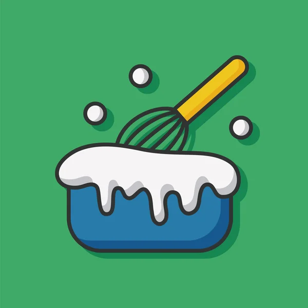 Icono batidor de utensilios de cocina — Vector de stock