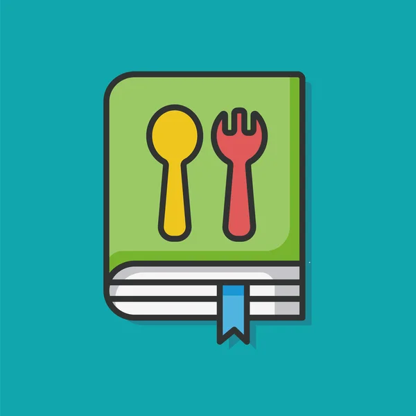 Ícone de livro de cozinha — Vetor de Stock