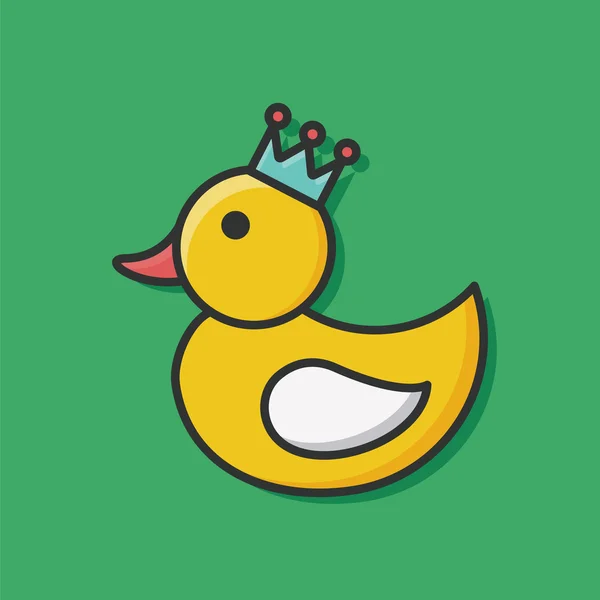 Juguete pato icono — Vector de stock