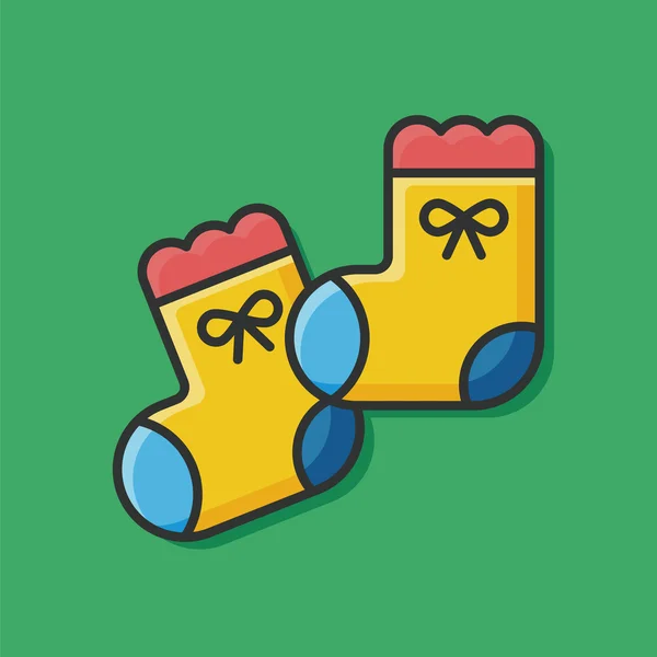 Bebé calcetines icono — Vector de stock