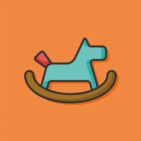 Juguete bebé caballo icono — Vector de stock