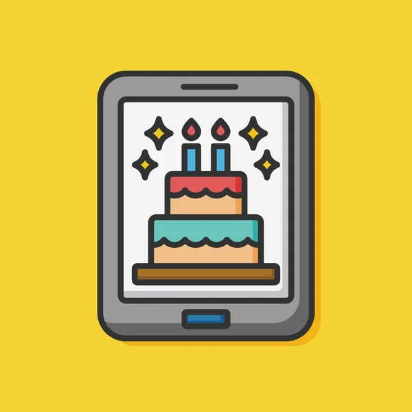 Geburtstag E-Card-Symbol — Stockvektor