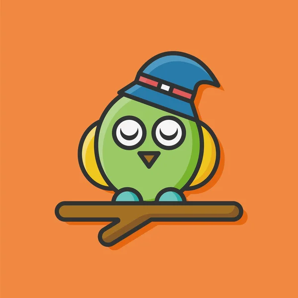 Icono del pájaro de Halloween — Vector de stock