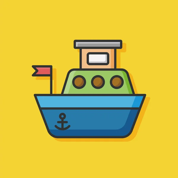 Juguete barco icono — Vector de stock