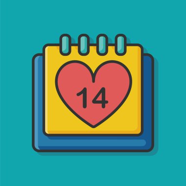 Sevgililer günü takvim simgesini