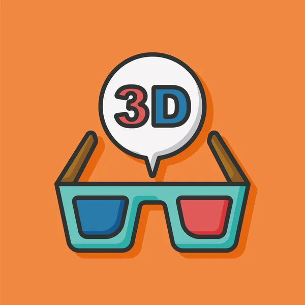 3D окуляри значок вектор — стоковий вектор