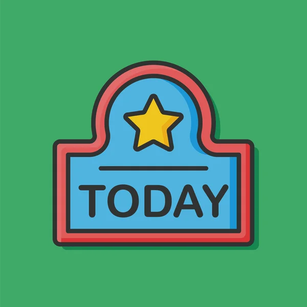 Today's movie badge medal icon — Stock Vector