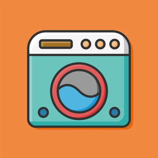 Tvättmaskin-ikonen vektor — Stock vektor