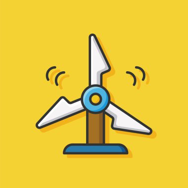 Rüzgar enerji simge vektör