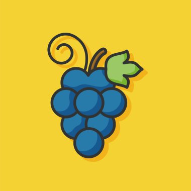 meyve üzüm simge vektör