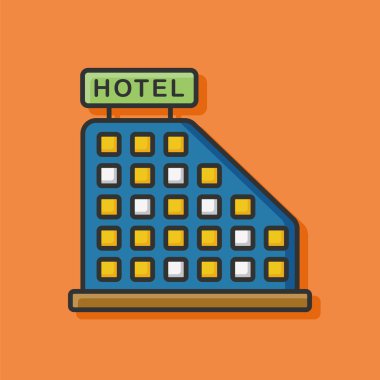 Hotel Icon nesne vektör