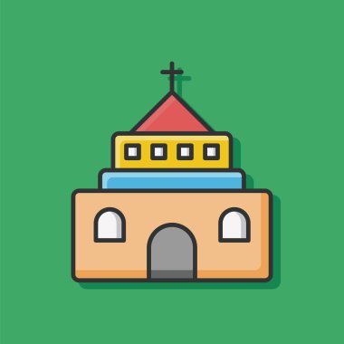 Kilise kutsal kişilerin resmi nesne vektör