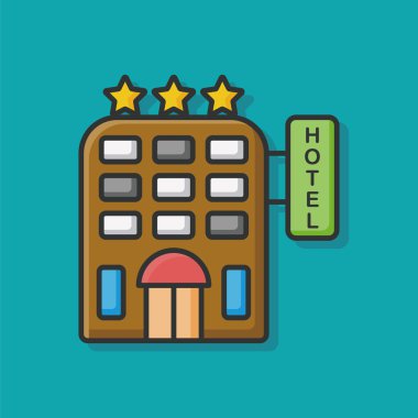 Hotel Icon nesne vektör