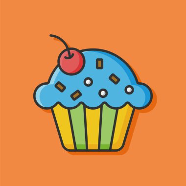 cupcake simgesi nesne vektör