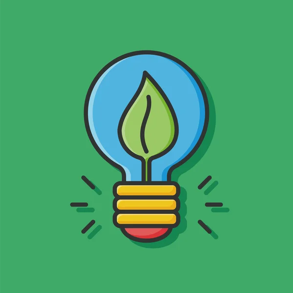 Ekoloji ampul simge vektör