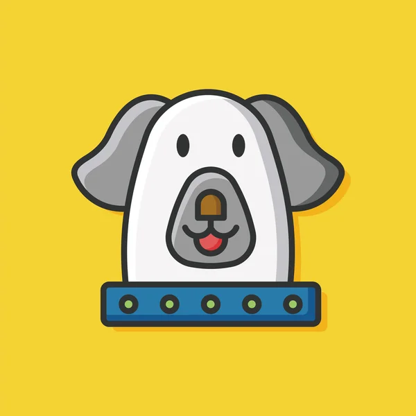 Mascota perro icono vector — Vector de stock