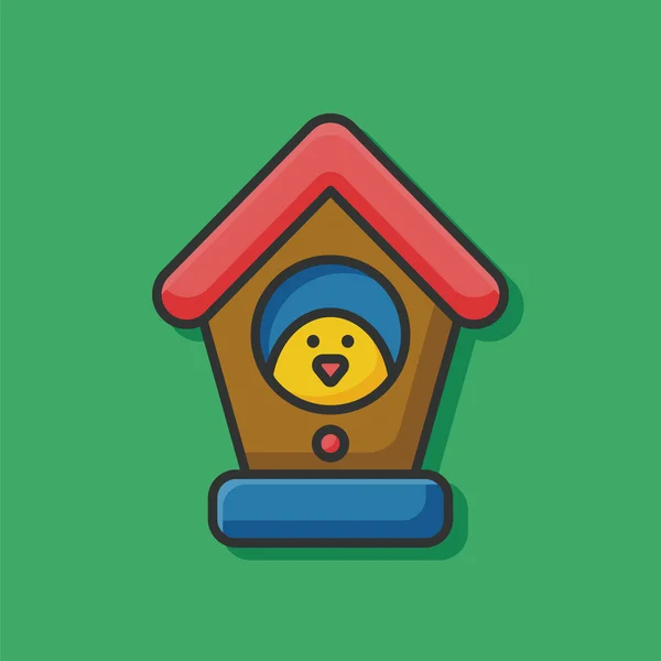 Bird house icon vector — Stock Vector