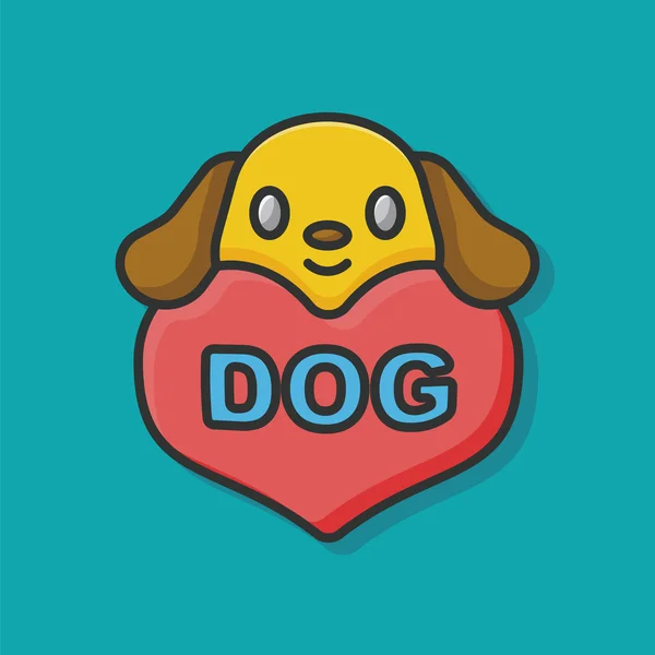 Mascota perro icono vector — Vector de stock