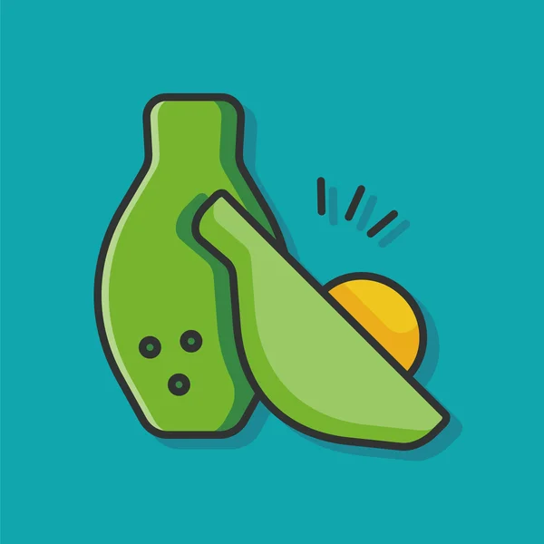 Frutta Avocado icona oggetto vettore — Vettoriale Stock