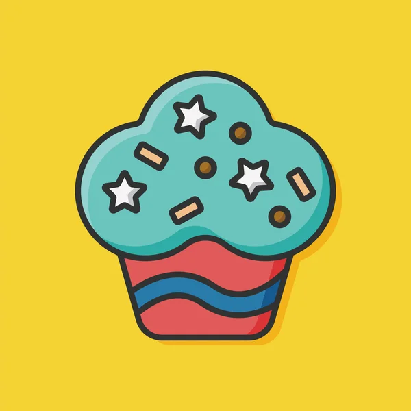 Cupcake ikon objektum vektor — Stock Vector