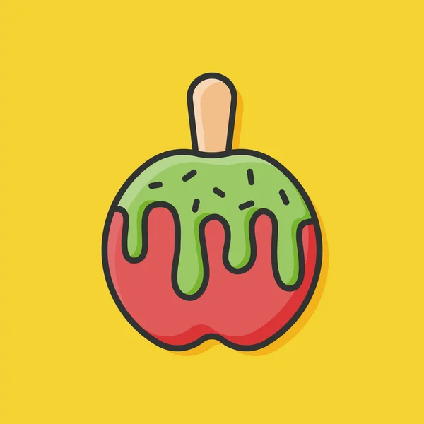 Icona del lecca-lecca di mele — Vettoriale Stock