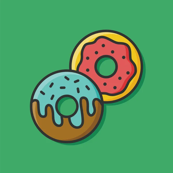 Donut icono objeto vector — Vector de stock