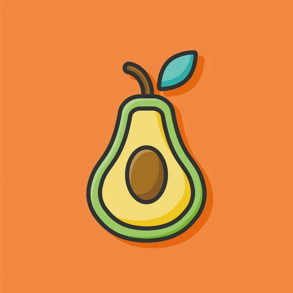 Frutti Icona di avocado — Vettoriale Stock