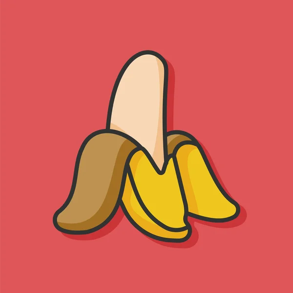 Fruits banane icône — Image vectorielle