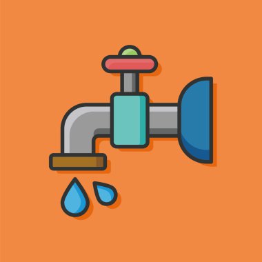 water Faucet icon vector clipart