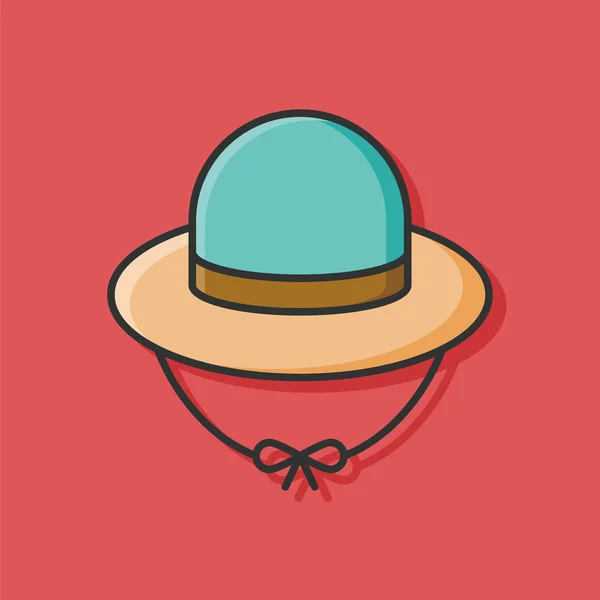 Icono sombrero de sol — Vector de stock